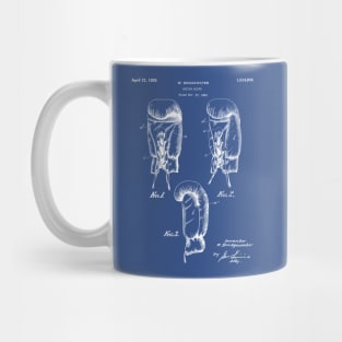 Boxing Gloves Patent - Boxer Trainer Coach Gym Art - Blueprint Mug